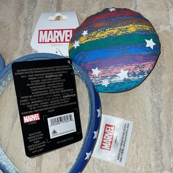 Disney Parks Rainbow Captain America Marvel Ears Headband Collection - NEW - Picture 9 of 9